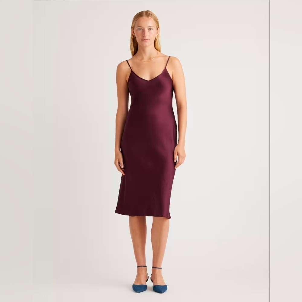 Quince 100% Silk Slip Dress NWOT Size S